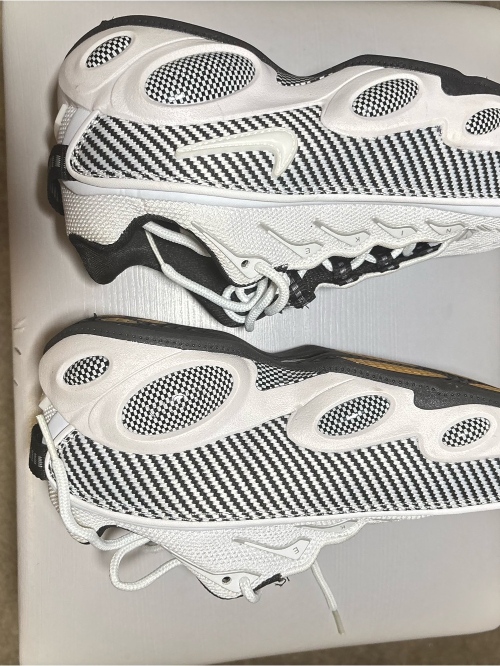 Nike nocta Black and White Textured Low-Top Sneakers